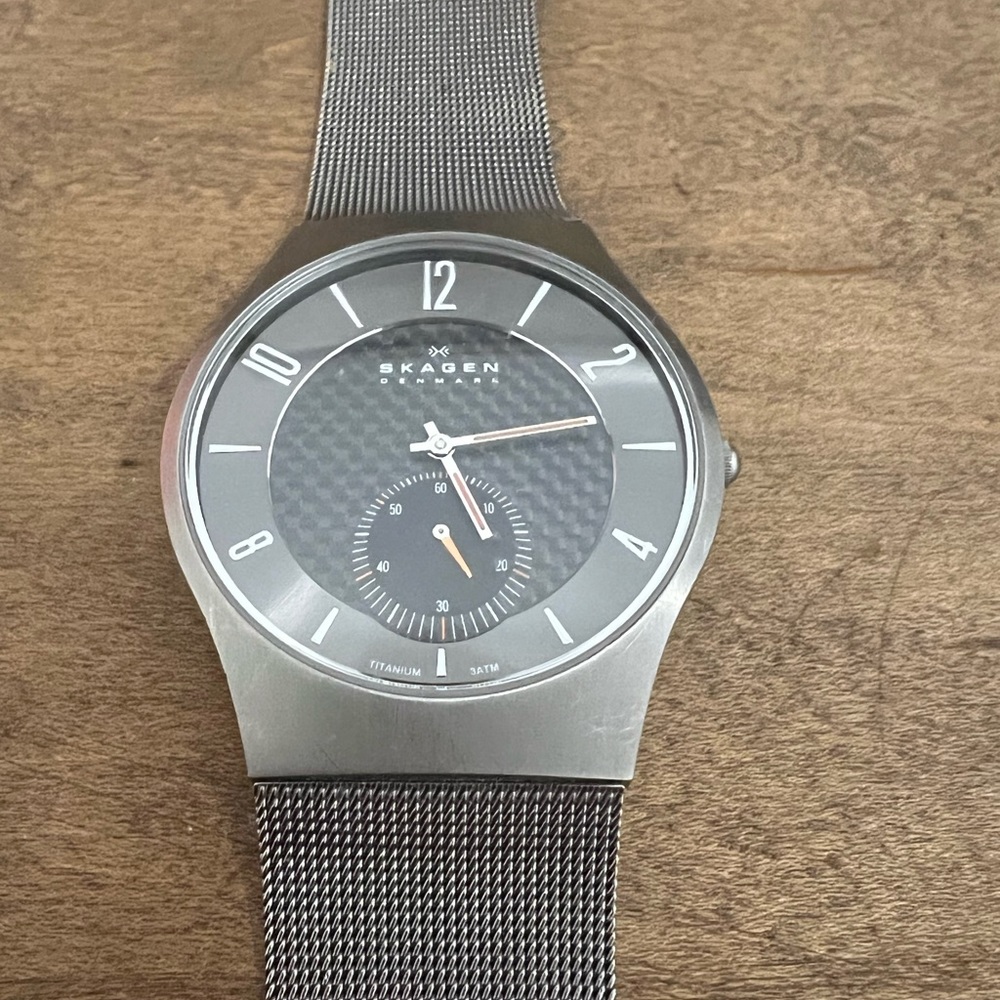 Skagen 233XLTTM titanium mesh watch